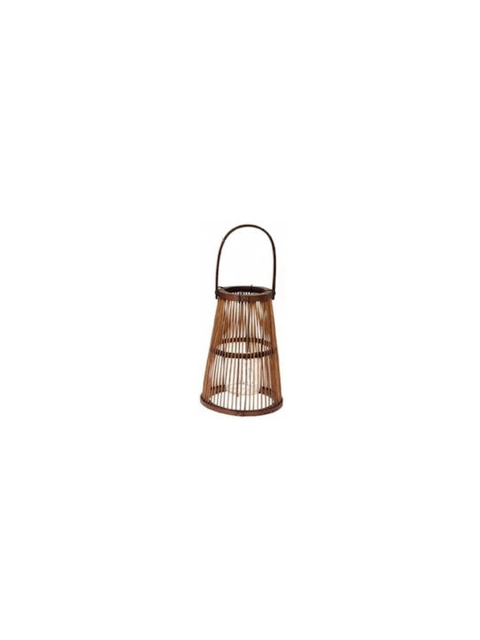 Plastona Wooden Lantern Brown 12x27cm