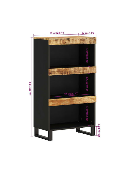 Cabinet Floor Black 60x33x107cm