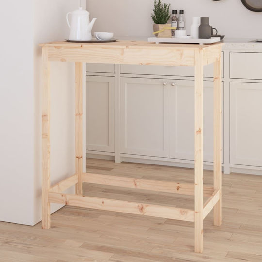 Table Bar from Solid Wood 100x50x110cm