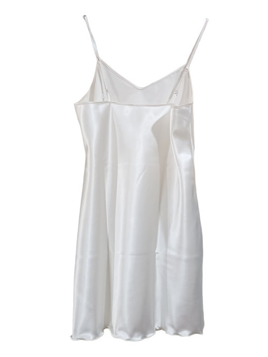 Leilieve Summer Satin Women's Nightdress Beige