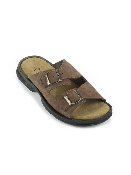 Bella Leder Herrensandalen in Braun Farbe