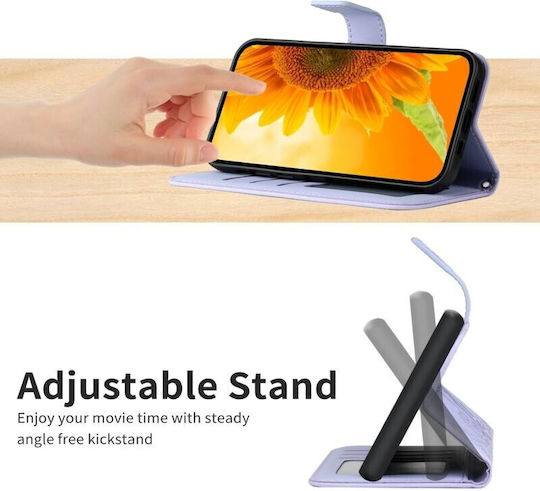 Sun Flower Wallet Μωβ (TCL 40 SE)
