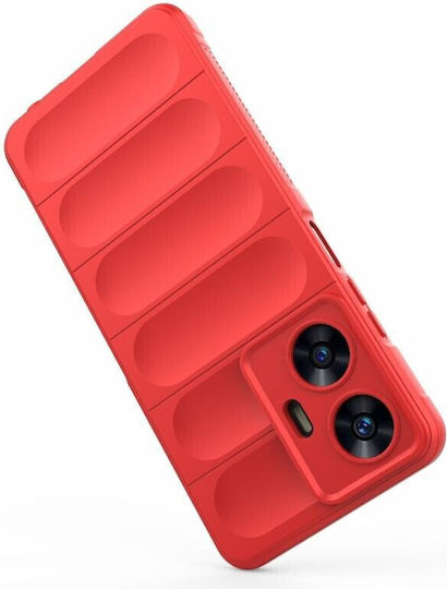 Magic Shield Umschlag Rückseite Silikon Lila (Realme C55)