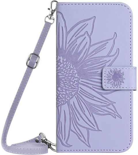 Sun Flower Wallet Μωβ (TCL 40 SE)