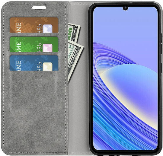 Retro Wallet Δερμάτινο Γκρι (TCL 40 SE)