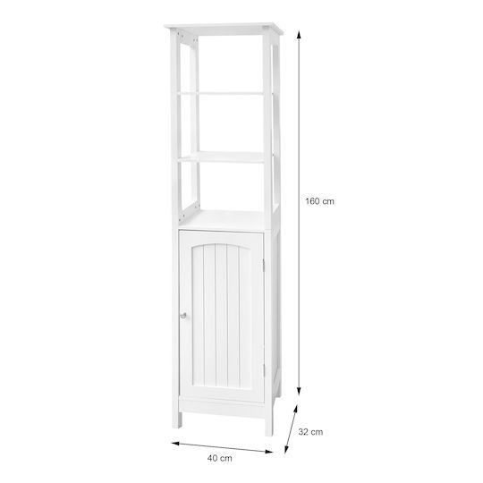 ECD Germany Mldesign Ντουλάπι Μπάνιου 40x32x160cm Λευκό