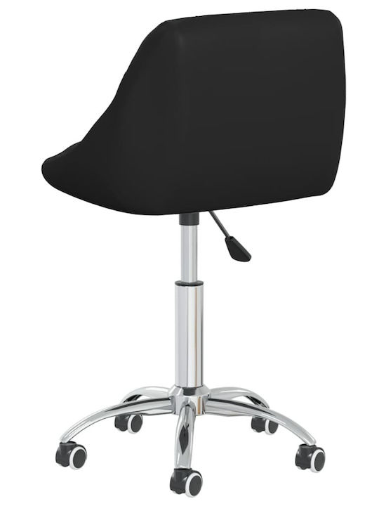 Office Desk Stool with Backrest Black 46x44x67cm