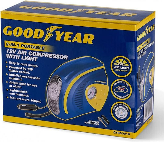 Goodyear Pompă Auto 100PSI cu cablu 12V