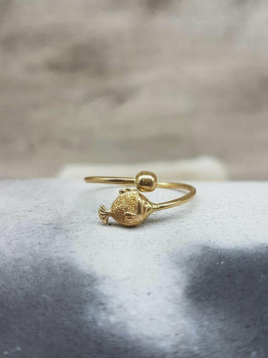 Ios Gold Opening Kids Ring with Design Animals 14K ΔΑΧΠ102 Ios Gold Opening Kids Ring with Design Animals 14K ΔΑΧΠ102