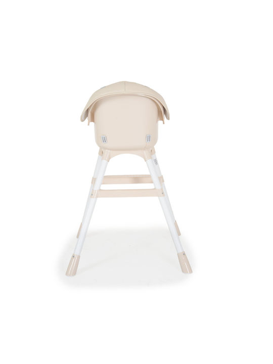 Cangaroo Dolce Baby Highchair with Plastic Frame & Fabric Seat Beige