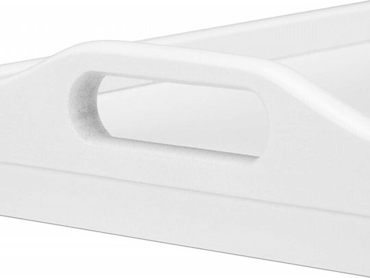 Relaxdays Bamboo Rectangular Bed Tray made of Bamboo with Handles in White Color 22x30x22cm 10023232 1pcs