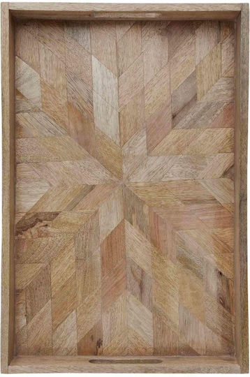 Butlers Lemnos Dreptunghiular Tavă de Servire cu Mânere în Culoare Maro 46x31cm 1buc