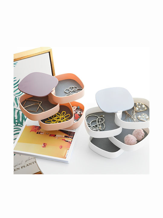 Factory Jewellery Box with Mirror Pink 11.2x11.2x12.2cm