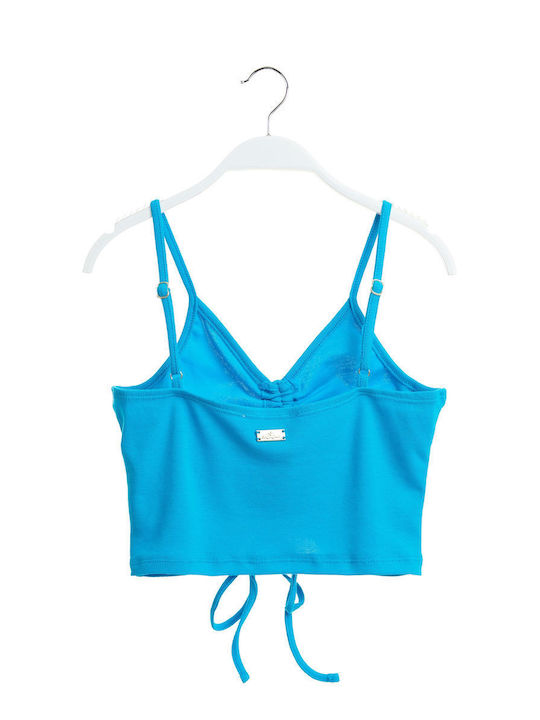 SugarFree Kids Crop Top Sleeveless Blue