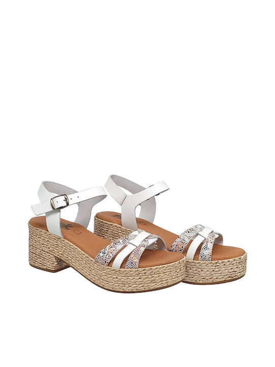 SPK Shoes Leather Women's Sandals White