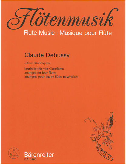 Barenreiter Debussy - Deux Arabesques 4 Flutes за Вятърни инструменти