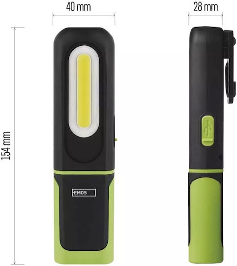 Emos Battery Workshop Light LED IP43 with Brightness up to 330lm