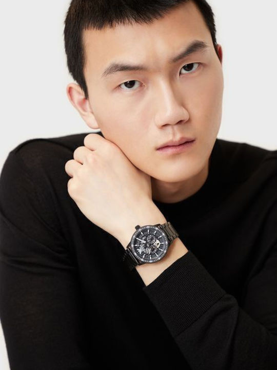 Emporio Armani Meccanico Ρολόι Αυτόματο με Μεταλλικό Μπρασελέ Emporio Armani Meccanico Ρολόι Αυτόματο με Μεταλλικό Μπρασελέ