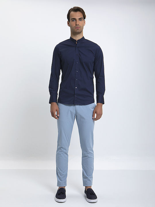 Shirt Mao Modern Fit Vardas Blau