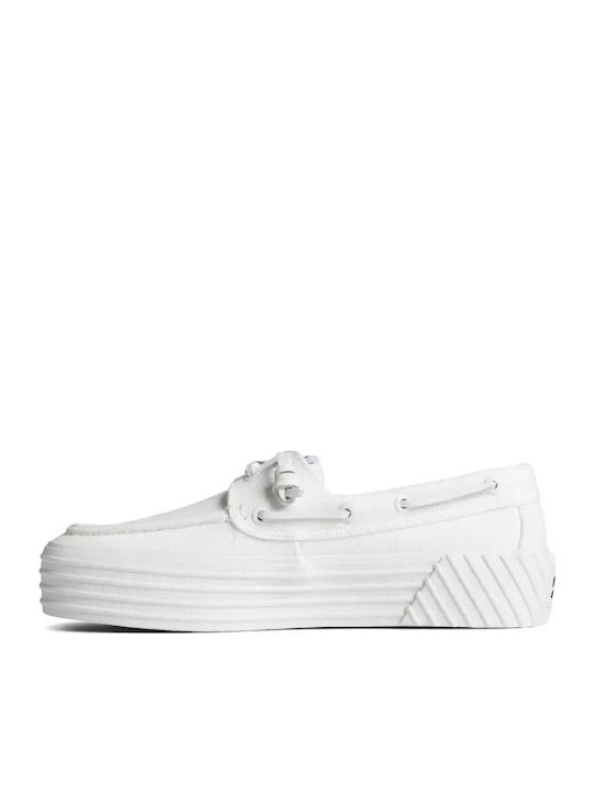 Sperry Top-Sider Bahama 2.0 Γυναικεία Boat Shoes σε Λευκό Χρώμα