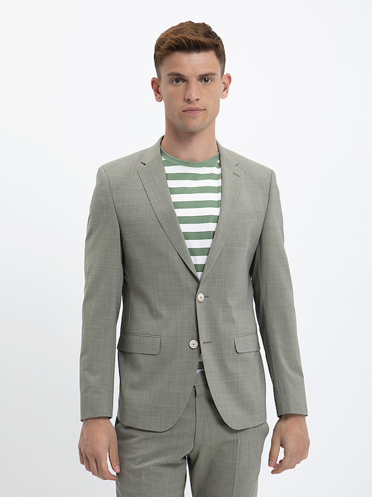 HD x Vardas Suit with Micro Pattern Super 100's Modern Fit HD X Vardas Light Green