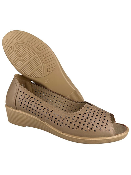 Yfantidis Damen Mokassins in Beige Farbe