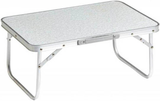 Sidirela Table Aluminum for Camping Foldable in Case 70x50x60cm White