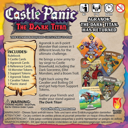 Game Expansion Castle Panic: The Dark Titan for 1-6 Players 12+ Years Old (EN) Fireside