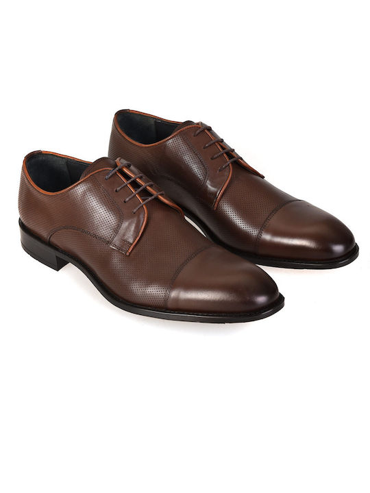 Vardas dunkelbraune Leder-Oxford-Schuhe