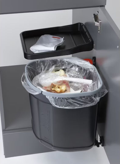 Franke Κάδος Sorter Min Απορριμμάτων Πλαστικός με Αιωρούμενο Καπάκι Γκρι 17.5lt