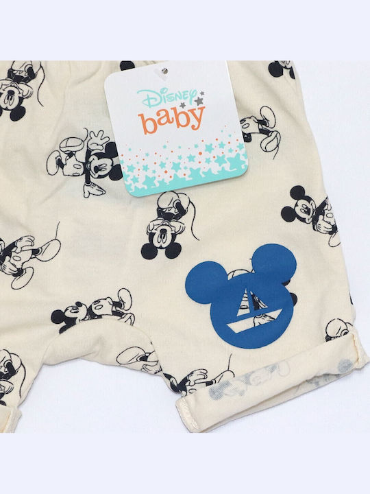 Παιδικό Σορτς/Βερμούδα Υφασμάτινο Mickey Mouse Μπεζ
