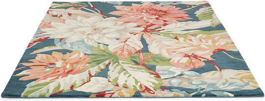 Sanderson Dahlia & Rosehip Lucrat manual Covor Rectangular Din lână Teal