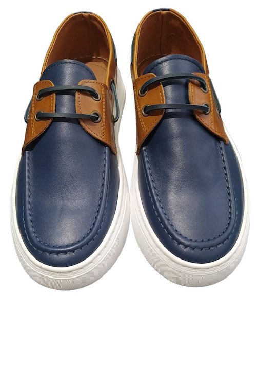Leder Herren Mokassins in Blau Farbe