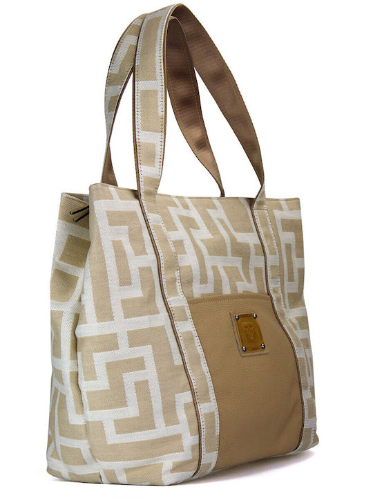 Damentasche Schultertasche Beige
