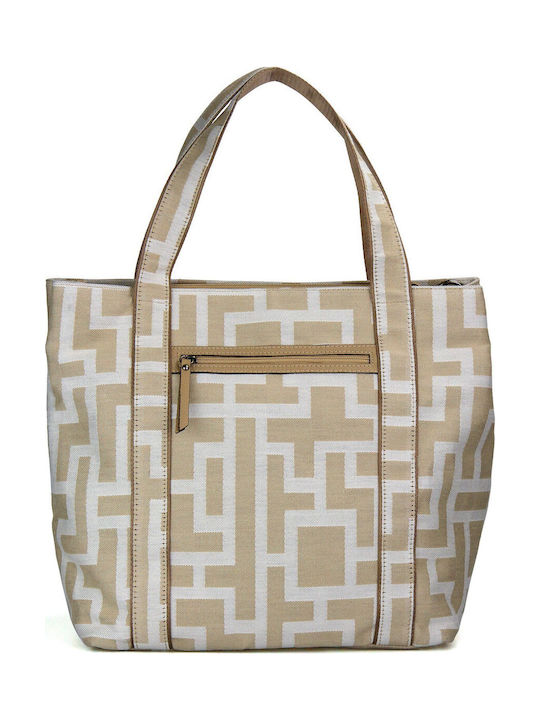 Damentasche Schultertasche Beige
