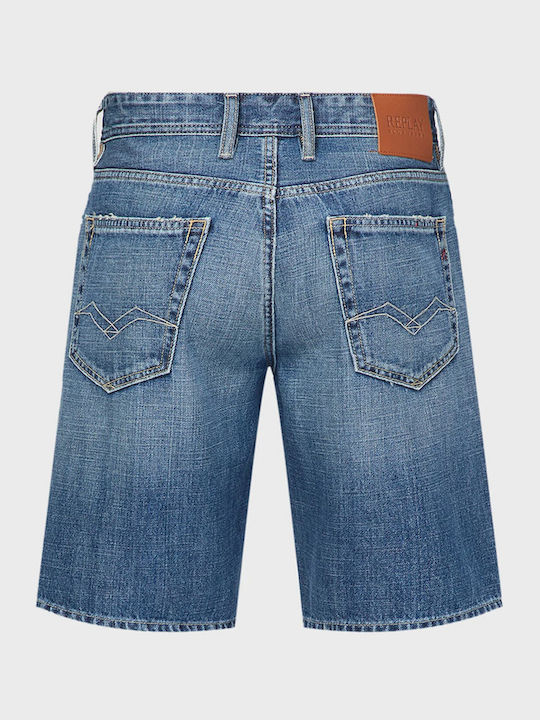 Grover Herrenshorts Jeans Blau
