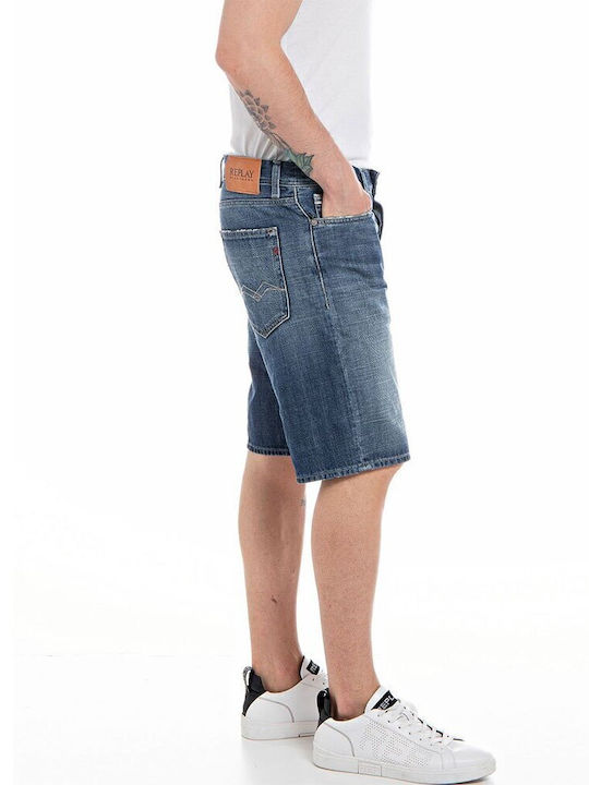 Grover Herrenshorts Jeans Blau