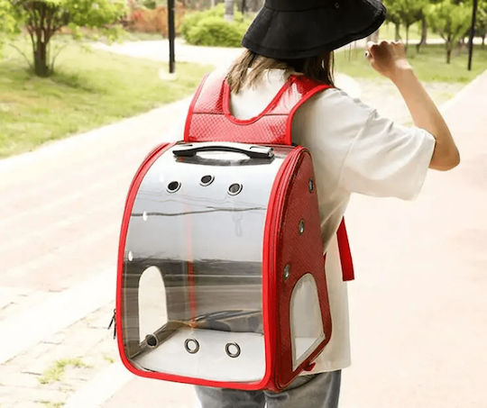 4 Dog/Cat Carrying Red Trolley for 8kg Pets L33xW27xH42cm
