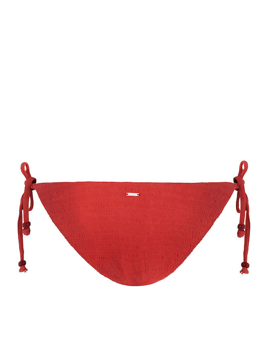 Olga Bikini Slip Cu Dantelă Roșu