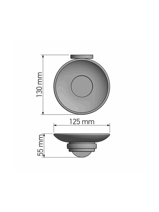 Sanco Twist Wandmontiert Seifenschale Metallisch Schwarz