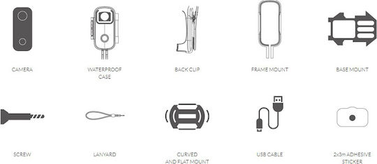 SJCAM C100+ Action Camera 2K Underwater (with Case) and Wi-Fi Black