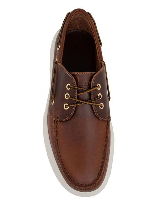 Men's Leather Moccasins Brown 13P3