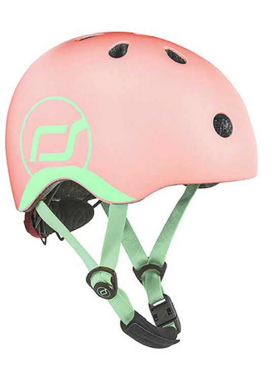 Scoot & Ride Kids' Helmet for City Bike Orange with LED Light XXS-S (45-51 cm) Peach