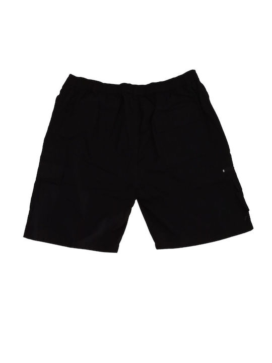 Herren Plus Size Bermudashorts Cargo Typ Schwarz 19011