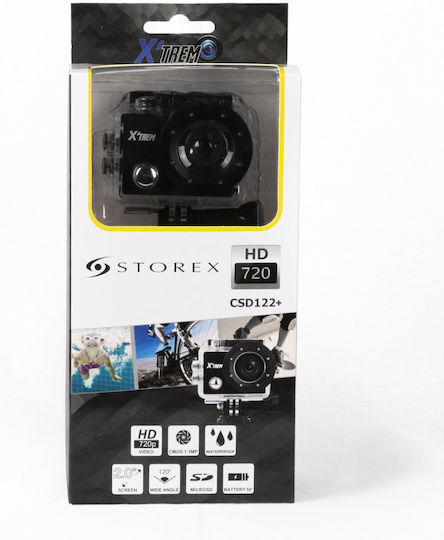 X'trem CSD122+ Action Camera HD (720p) Υποβρύχια (με Θήκη) με Οθόνη 2" Μαύρη