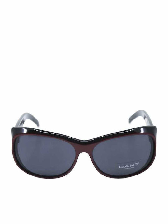 Gant Ochelari de soare Burgundy cu Cadru & Negru Lentilă
