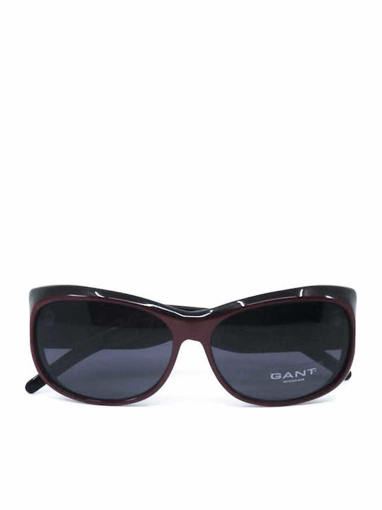 Gant Women's Sunglasses with Burgundy Plastic Frame and Black Lens EVANS BUBLK-3