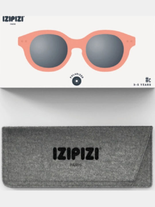 Izipizi #C Τετράγωνα Βρεφικά Γυαλιά Ηλίου με Polarized Φακό Apricot για 0-9 Μηνών
