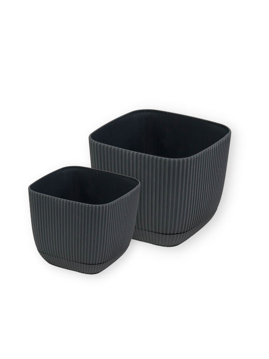 Viosarp Coral Γλάστρα Πλαστική Καφέ 11x11x9.5εκ.