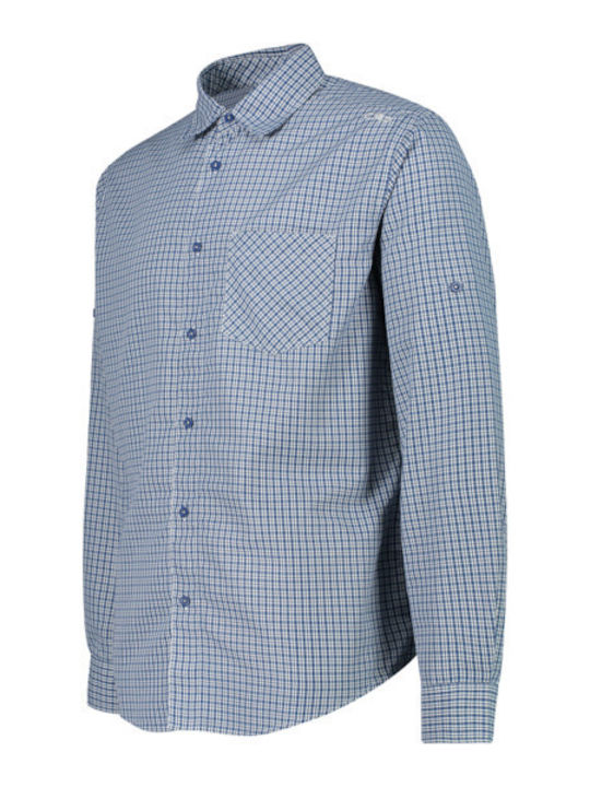 CMP Men's Shirt Short Sleeve Checked Blue